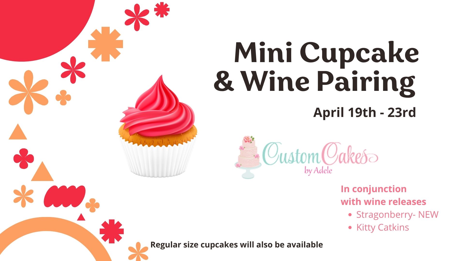 Mini Cupcake and Wine Pairing