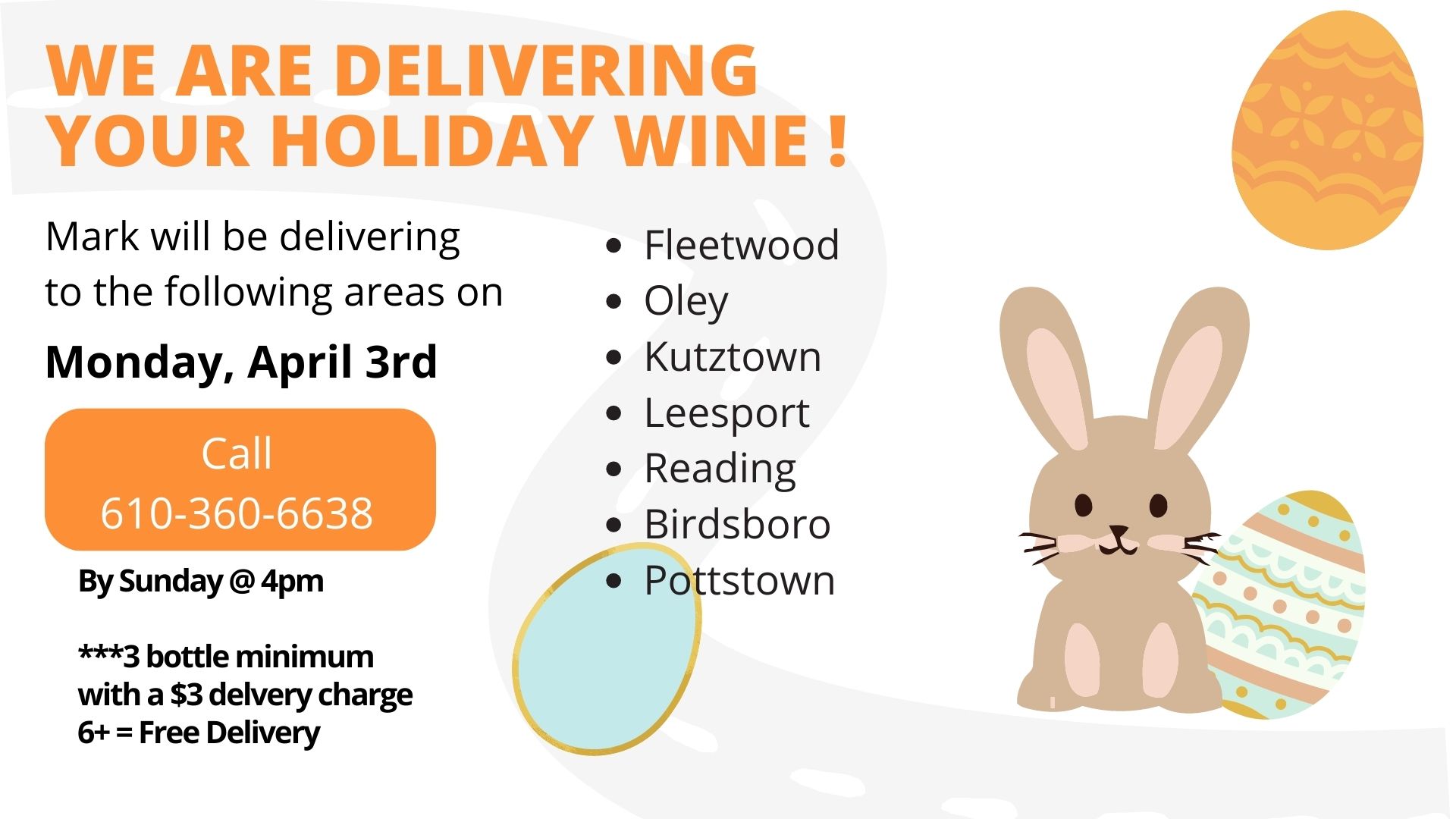 We are delivering your holiday wine!