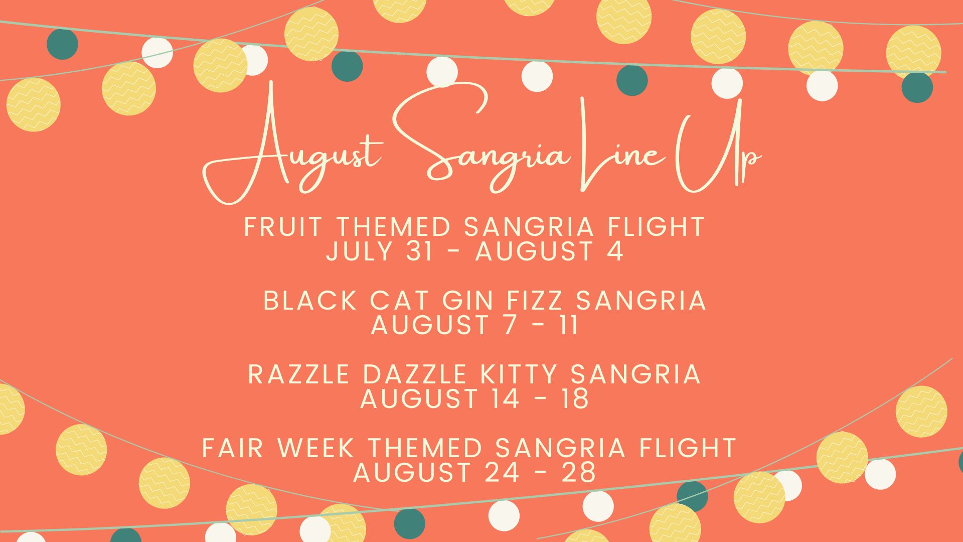 You are currently viewing August Sangria line up