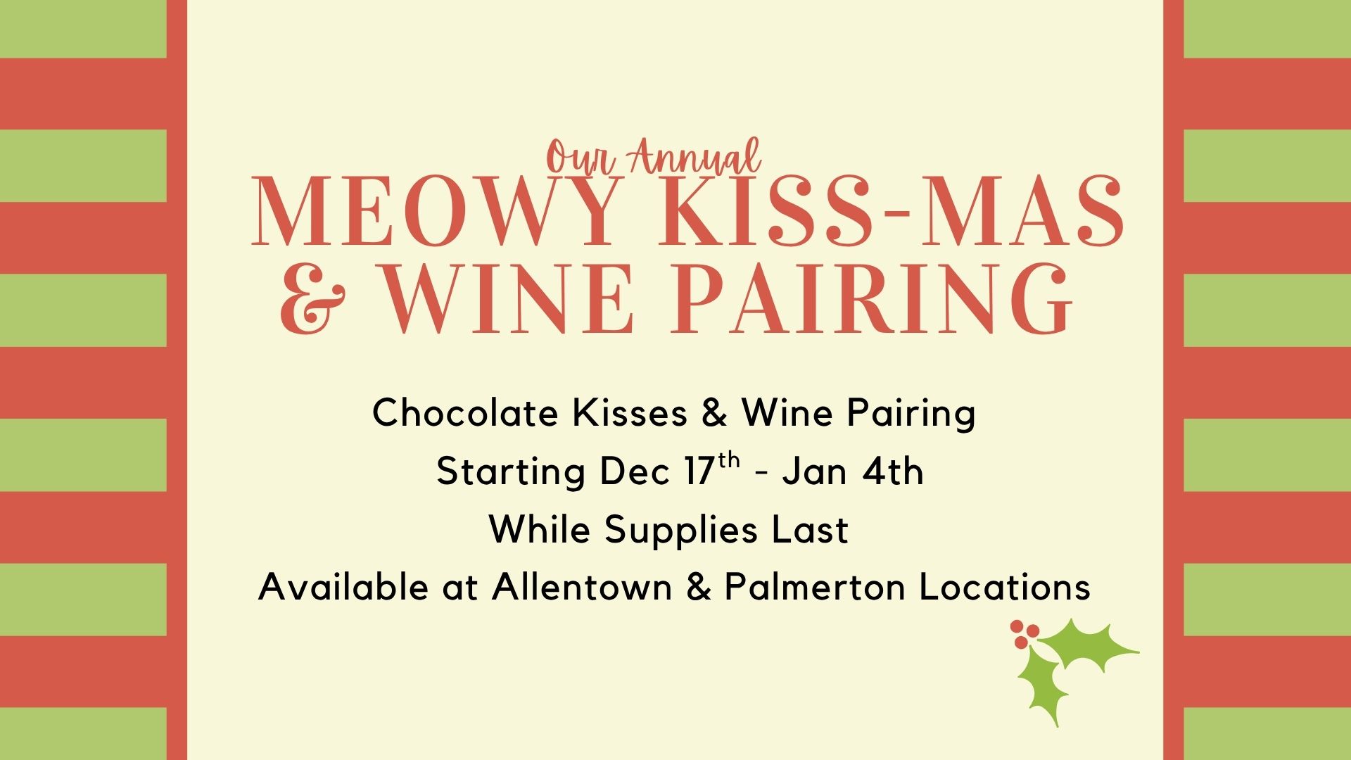 Meowy Kissmas & Wine Pairing